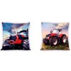 DETSKÁ DEKORAČNÁ OBLIEČKA NA VANKÚŠ TRACTOR 40X40 CM VZOROVANÁ