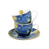 Porcelánová šálka s podšálkou Van Gogh Starry Night 90 ml sada 2ks