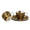 Porcelánová šálka s podšálkou Klimt Tree Of Life 90 ml sada 2ks