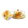 Porcelánová šálka s podšálkou Van Gogh Sunflowers 90 ml sada 2ks