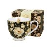 Porcelánový hrnček na nohe English Roses Black 530 ml