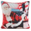 VIANOČNÁ DEKORAČNÁ OBLIEČKA NA VANKÚŠ SANTA2 45X45 CM VZOROVANÁ
