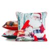 VIANOČNÁ DEKORAČNÁ OBLIEČKA NA VANKÚŠ SANTA1 45X45 CM VZOROVANÁ