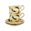 Porcelánová šálka na nohe s podšálkou Dragonfly 260 ml sada 2ks