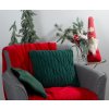 VIANOČNÁ DEKORAČNÁ OBLIEČKA NA VANKÚŠ SWEATER 45X45 CM ZELENÁ