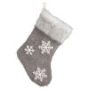 VIANOČNÁ PONOŽKA NA KRB SNOWFLAKE 22X45 CM SVETLOHNEDÁ