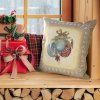 VIANOČNÁ GOBELÍNOVÁ DEKORAČNÁ OBLIEČKA NA VANKÚŠ MERRY2 45X45 CM VZOROVANÁ