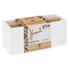 Kozmetický organizér Natureo 4, biela/s drevenými prvkami
