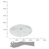 Sklenený otočný servírovací podnos White Marble, (fi) 32 cm