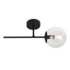 lampa scienna siena czarny kinkiet scienny sufitowy plafon loft z przezroczystym szklanym kloszem kula
