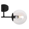 lampa scienna siena czarny kinkiet scienny sufitowy plafon loft z przezroczystym szklanym kloszem kula