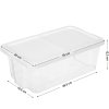 Úložný box Clear, sada 12ks, 16,5x12,5x29,5 cm, transparetná