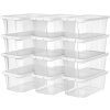 Úložný box Clear, sada 12ks, 16,5x12,5x29,5 cm, transparetná