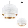 Závesné svietidlo Asti, 1x biele PVC tienidlo, (fi 35cm), g, b