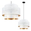 Závesné svietidlo Asti, 1x biele PVC tienidlo, (fi 40cm), g, b
