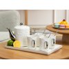 Čajový/kávový set Selena Silver White