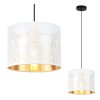 Závesné svietidlo Asti0, 1x biele PVC tienidlo, (fi 20cm), g, b