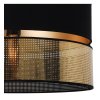 Závesné svietidlo Asti2, 1x PVC/čierne textilné tienidlo, (fi 40cm), g, b