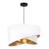 Závesné svietidlo Asti Duo, 1x PVC/biele textilné tienidlo, (fi 45cm), g, b