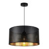 Závesné svietidlo Asti0, 1x čierne PVC tienidlo, (fi 40cm), g, b