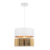 Závesné svietidlo Asti2, 1x PVC/biele textilné tienidlo, (fi 20cm), g, w