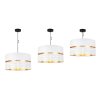 Závesné svietidlo Asti, 1x PVC/biele textilné tienidlo, (fi 40cm), g, b
