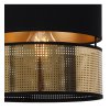 Závesné svietidlo Asti2, 1x PVC/čierne textilné tienidlo, (fi 20cm), g, b
