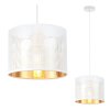 Závesné svietidlo Asti0, 1x biele PVC tienidlo, (fi 20cm), g, w