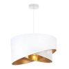 Závesné svietidlo Asti Duo, 1x PVC/biele textilné tienidlo, (fi 45cm), g, w