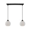 Závesné svietidlo Riffle Round, 2x biele sklenené tienidlo, b