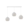 Závesné svietidlo Riffle Round, 3x biele sklenené tienidlo, w