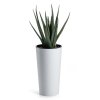 PLASTOVÝ KVETINÁČ URBANIKA RIFLO 19,5X36,5 CM BIELA