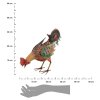 Záhradná kovová figúrka Rooster, 32 cm, viacfarebná