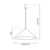 Závesné svietidlo Capital, 1x tmavomodré kovové tienidlo, (fi 60cm), db