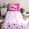 DETSKÉ OBLIEČKY Z MIKROVLÁKNA MINNIE 140X200 CM, 1 KS 70X90 CM VZOROVANÉ