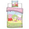 DETSKÉ BAVLNENÉ OBLIEČKY PEPPA PIG 100X135 CM, 1KS 40X60 CM VZOROVANÉ