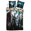 DETSKÉ BAVLNENÉ OBLIEČKY HARRY POTTER 135X200 CM, 1KS 80X80 CM VZOROVANÉ