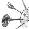 Nástenné hodiny Cutlery, chrómová