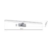 Nástenné LED svietidlo Splash, 1x LED 16w, 4000k, (80 cm), ch