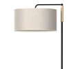Stojacia lampa Atlanta, 1x ľanové tienidlo, b/drevo