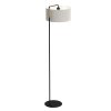 Stojacia lampa Atlanta, 1x ľanové tienidlo, b/drevo