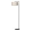 Stojacia lampa Atlanta, 1x ľanové tienidlo, b/drevo