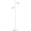 Stojacia lampa Flower, 2x biele/chrómové kovové tienidlo, w