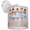 Detské nástenné svietidlo Ballerina, 1x plastové tienidlo so vzorom, w