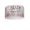 Detské závesné svietidlo Ballerina, 1x plastové tienidlo so vzorom, w