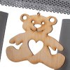 Detské stropné svietidlo Bear, 2x sivé textilné tienidlo, gre