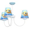 Detský luster Fish, 3x plastové tienidlo so vzorom, w/bl