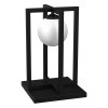 Stolná lampa Diego, 1x biele sklenené tienidlo, b