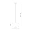 Závesné svietidlo Vaso, 1x biele sklenené tienidlo, (fi 18cm), w
