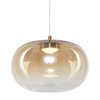 Závesné svietidlo Vaso, 1x jantárové sklenené tienidlo, (fi 18cm), g